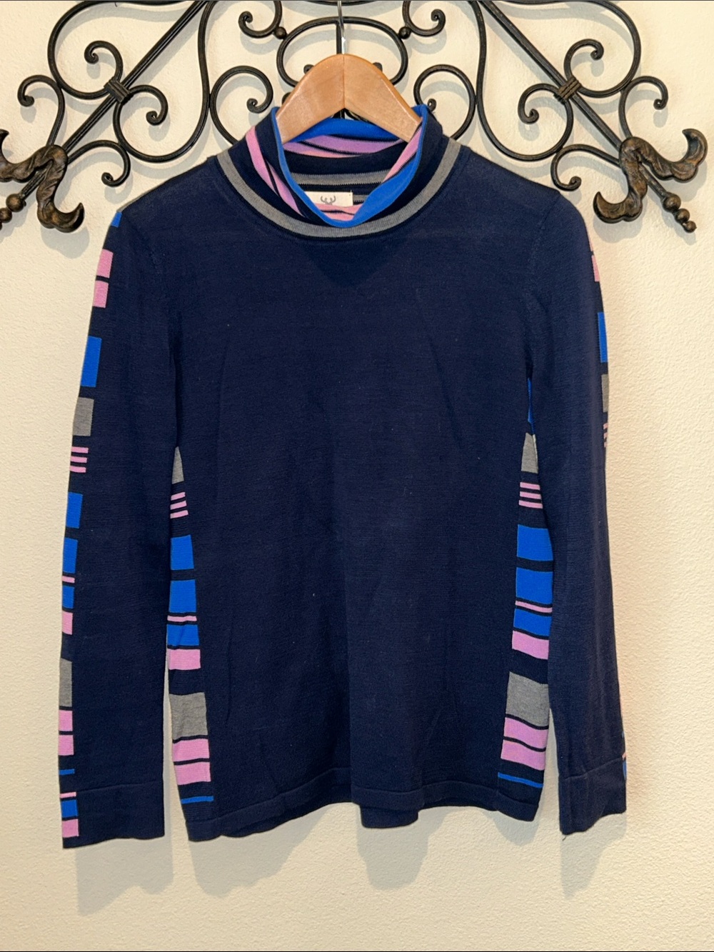 EDINBURGH KNITWEAR MOCK NECK LONG SLEEVE TOP SIZE SAMLL